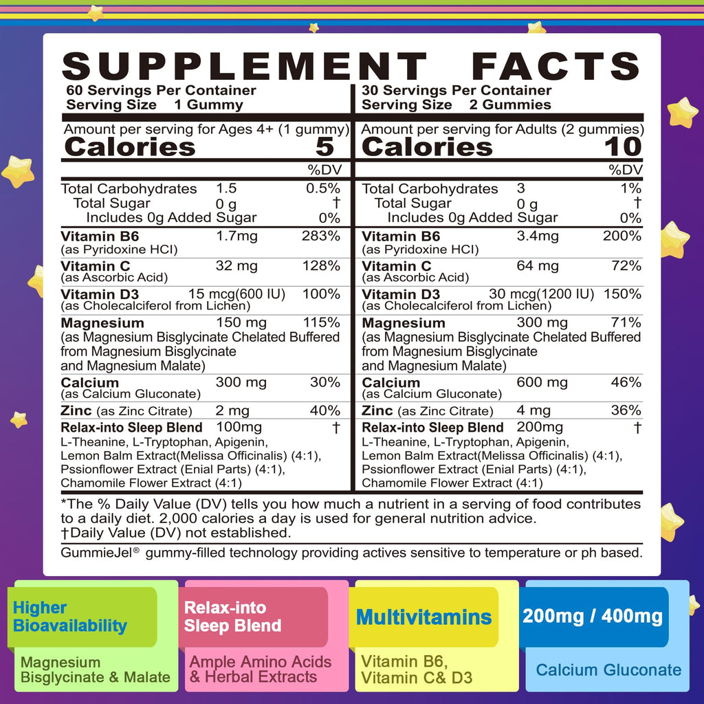 Neviss Magnesium Glycinate Calcium Gummies

