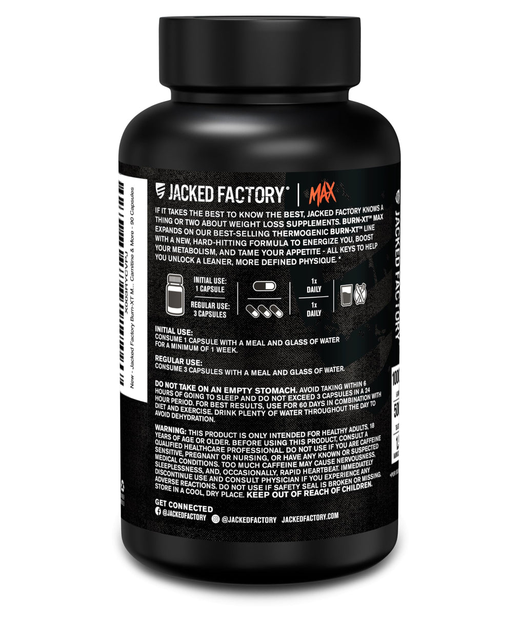 Burn-XT Max Thermogenic Fat Burner | Jacked Factory

