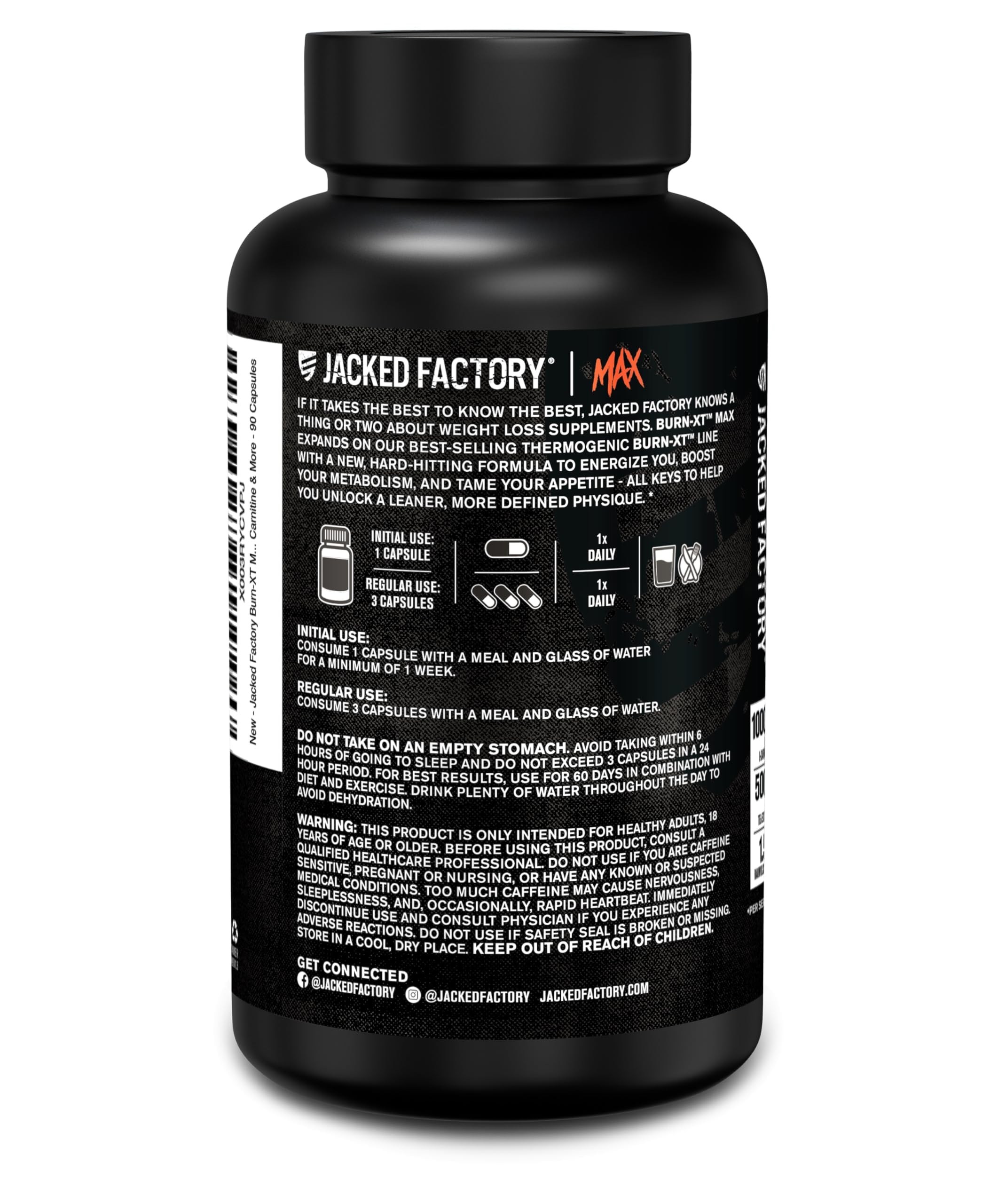 Burn-XT Max Thermogenic Fat Burner | Jacked Factory

