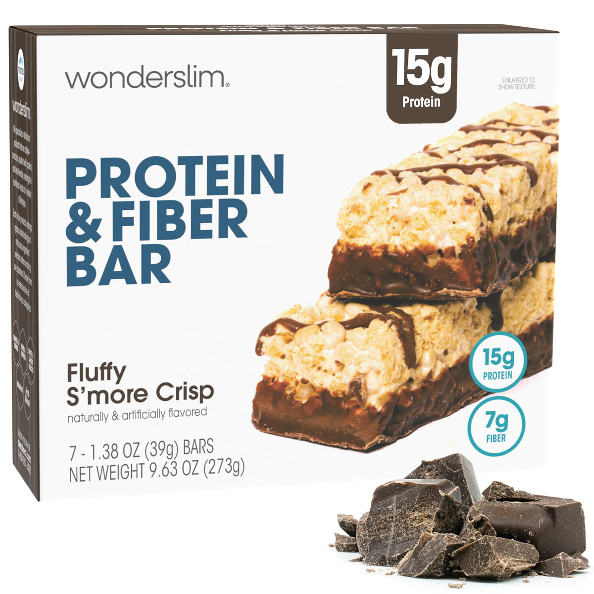 Wonderslim High Fiber Protein Bars – 15g Protein, Gluten Free