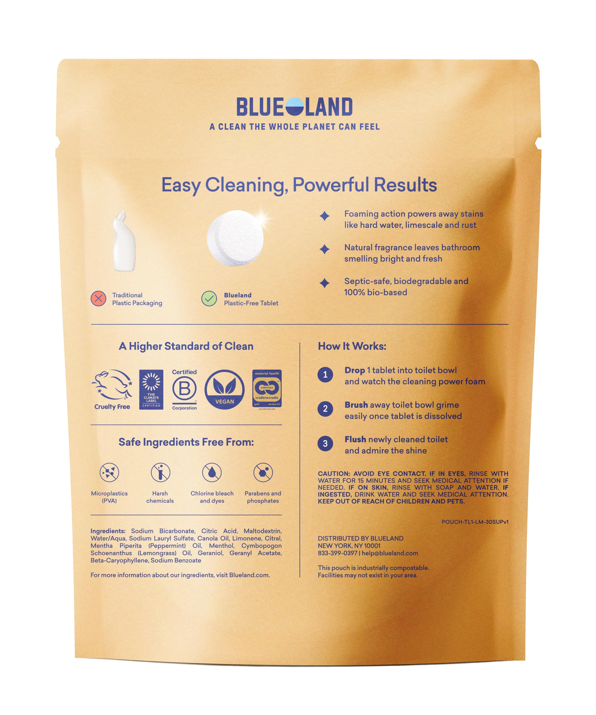 Blueland Toilet Cleaner Tablets - Plastic-Free & Septic-Safe

