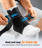 Slim-Fit Ankle Brace with Quick Lace Up and 2 Auto-Shaped Pads

