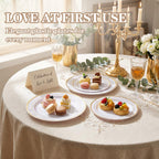 Disposable Plastic Plates with Rim for Parties

