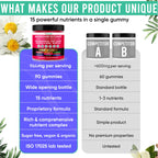 Adndale Magnesium Glycinate Gummies 400 mg | Wellness Blend

