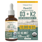 MenaQ7 Organic D3 K2 Vitamin Sublingual Drops 10000 IU

