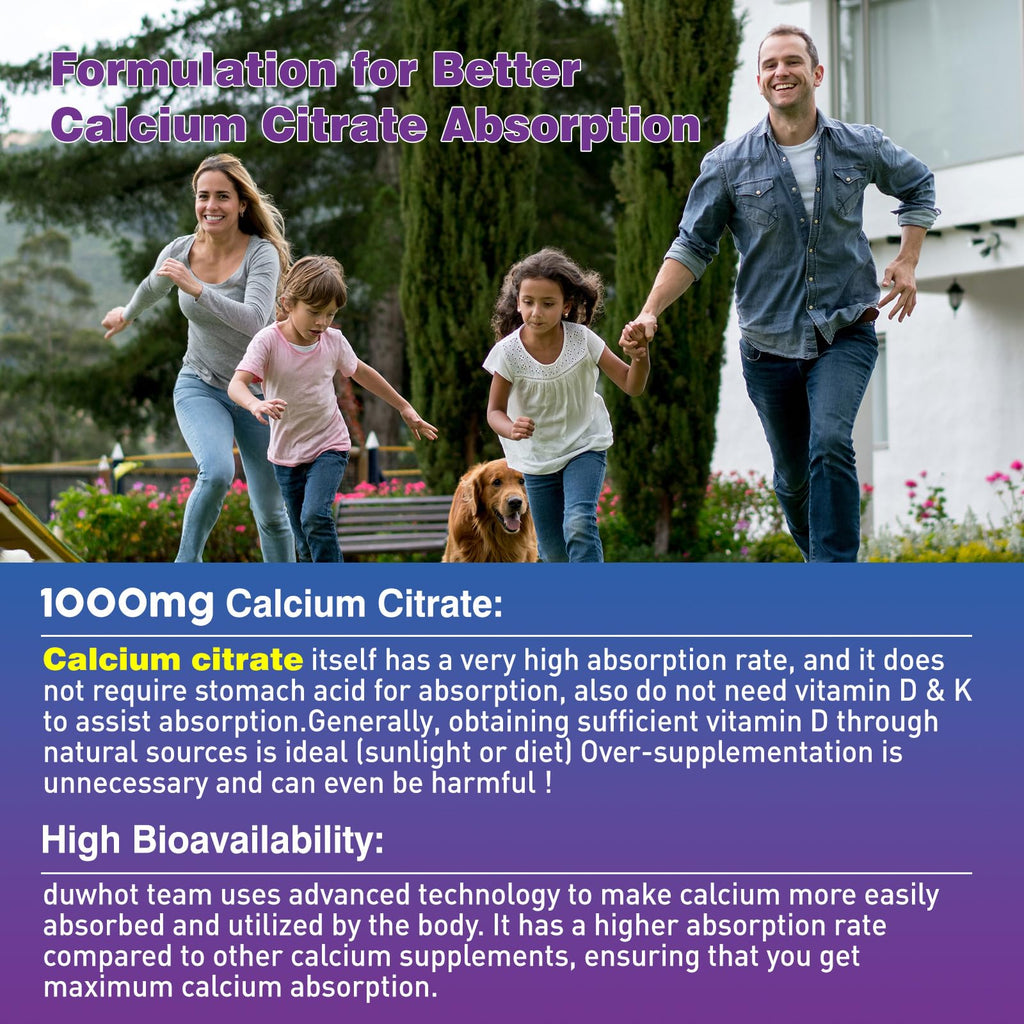 Calcium Citrate Gummies 1000mg by duwhot for Bone & Muscle

