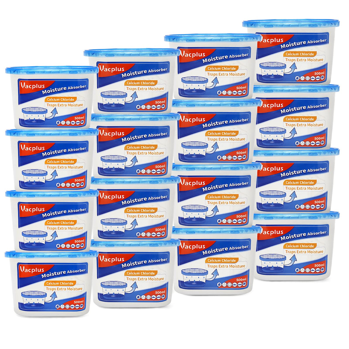 Vacplus Moisture Absorber 10.5 oz Dehumidifier Box for Humidity Control