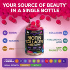 Biotin Gummies with Collagen for Hair & Skin Support

