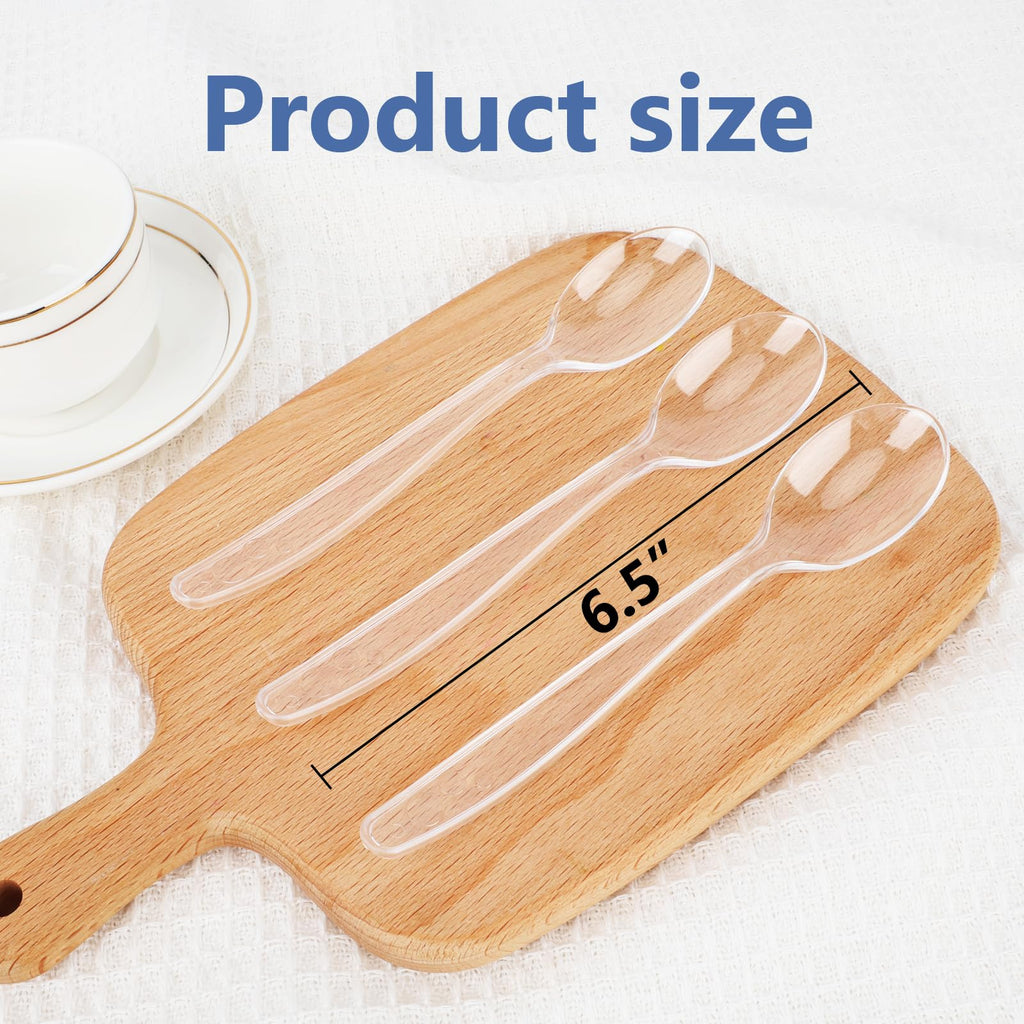 SACATR Disposable Plastic Spoons Heavy Duty BPA-Free

