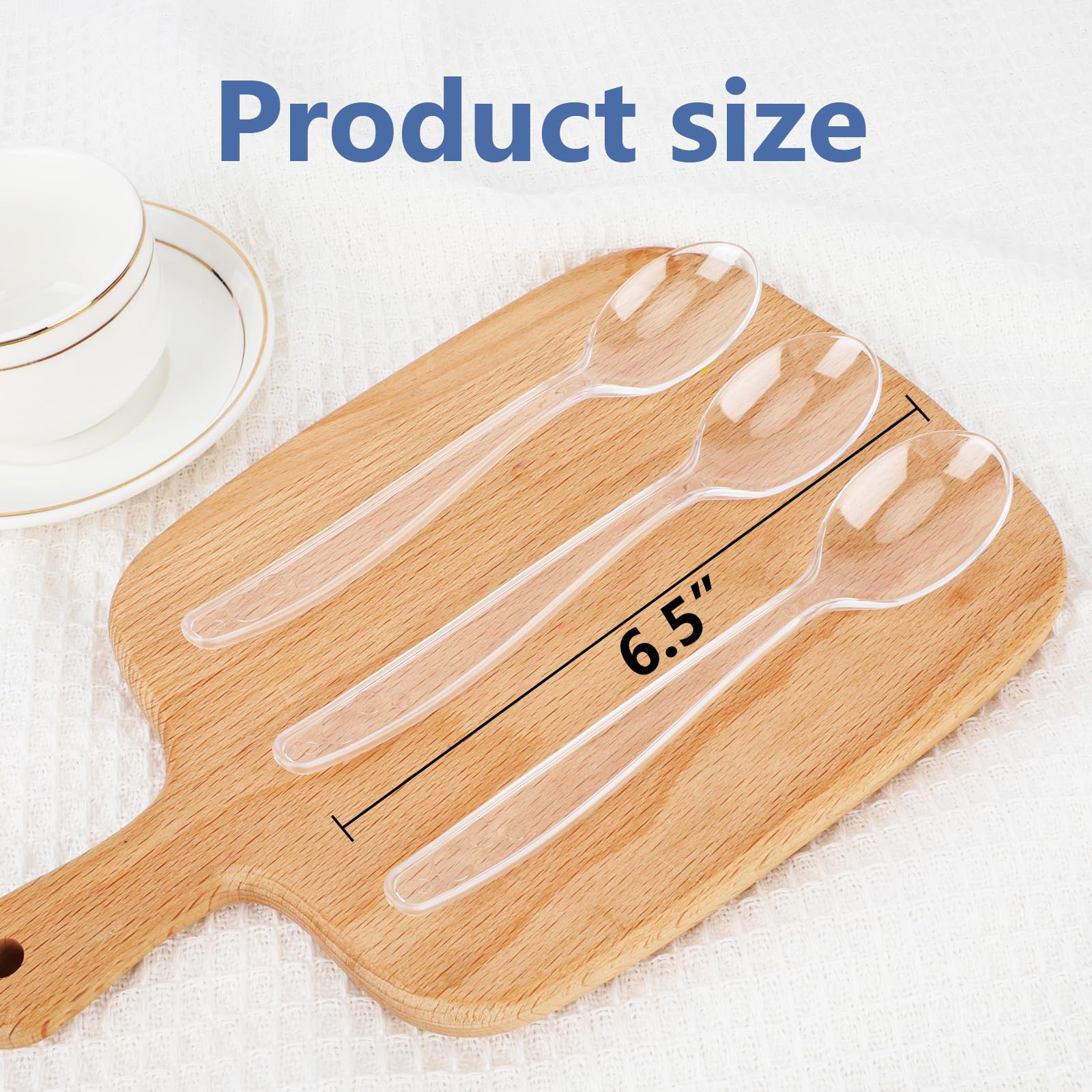 SACATR Disposable Plastic Spoons Heavy Duty BPA-Free

