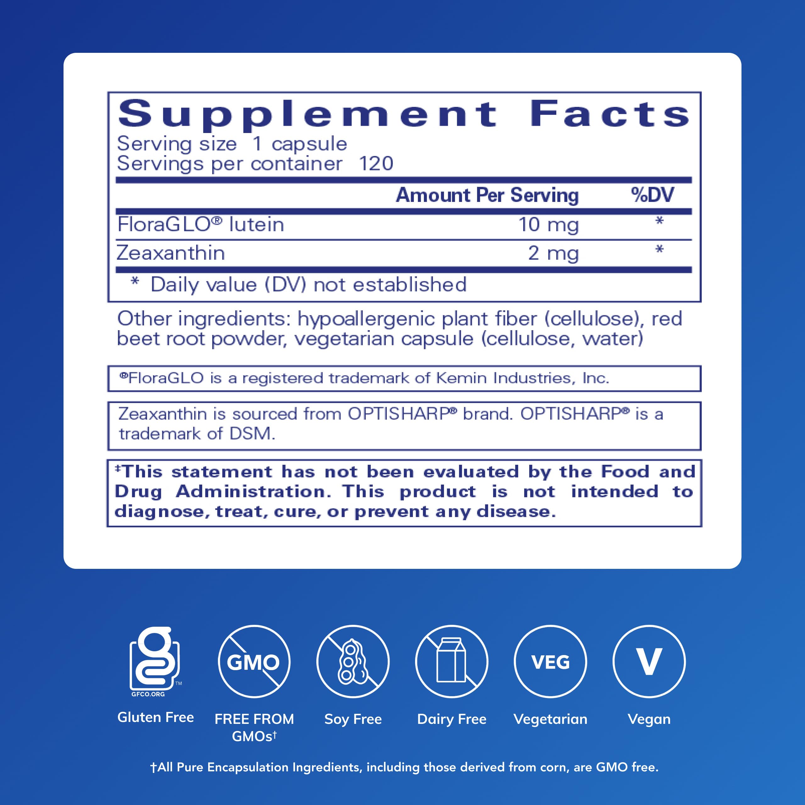 Pure Encapsulations Lutein & Zeaxanthin for Vision

