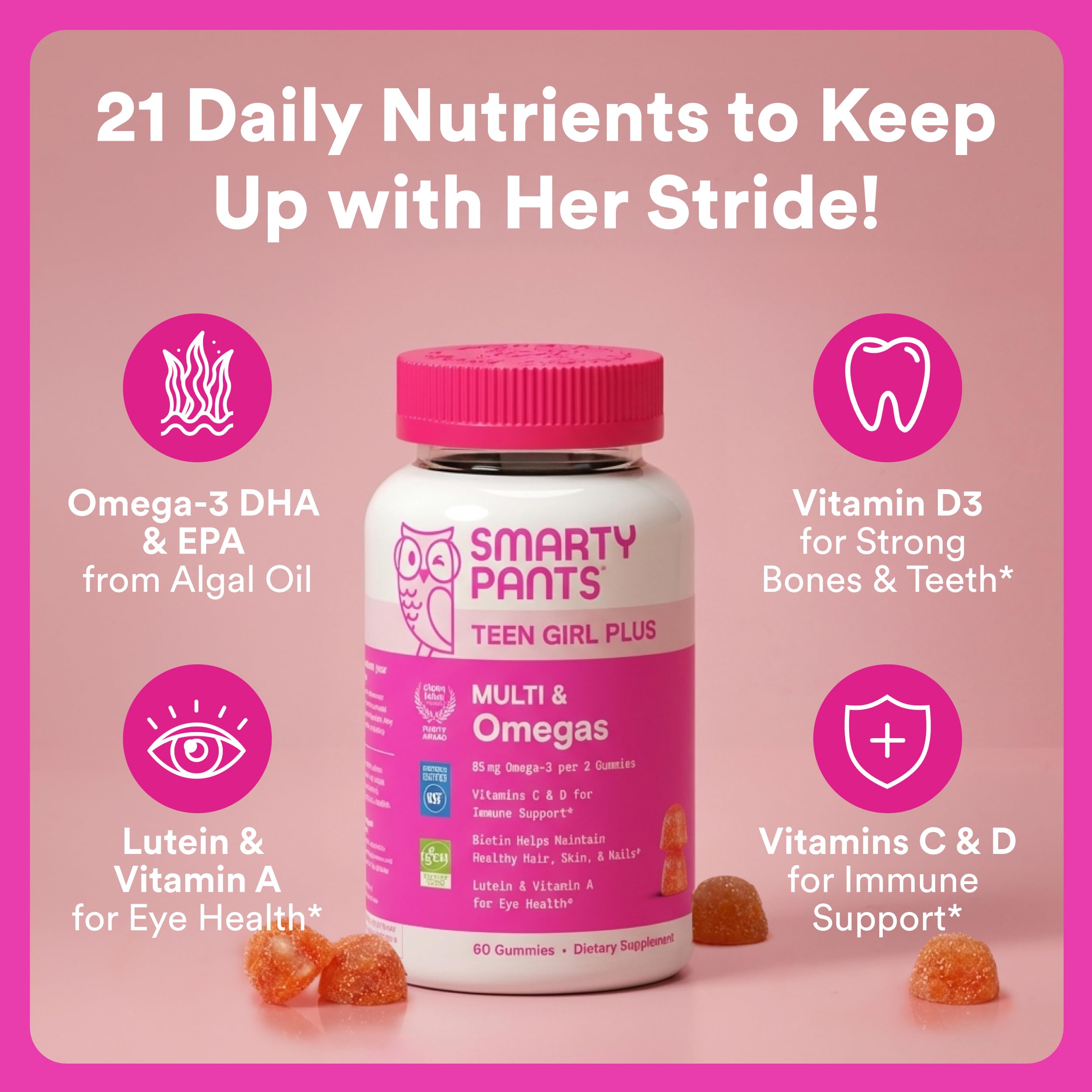 SmartyPants Teen Girl Multivitamin Gummies

