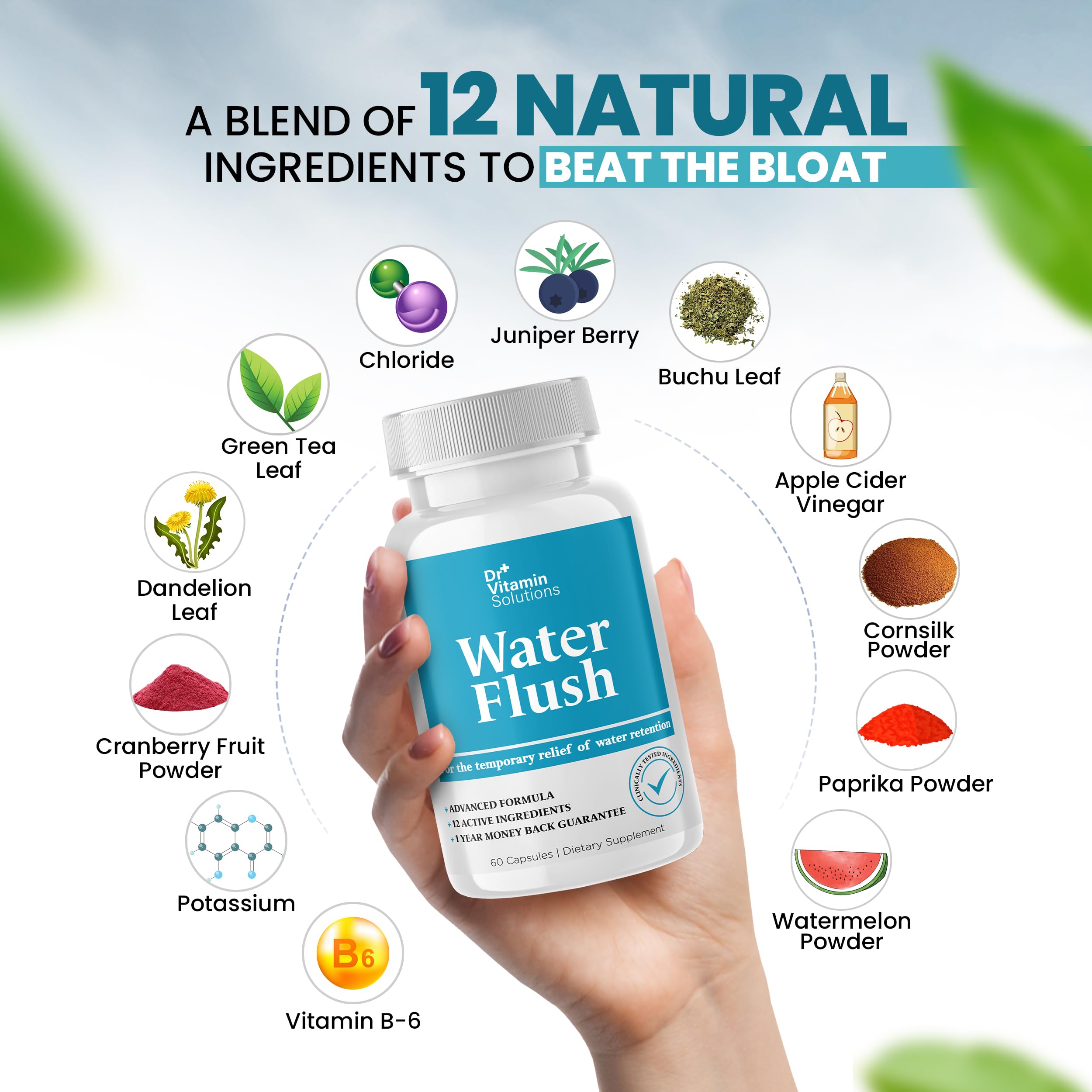 Dr. Vitamin Solutions Diuretic Water Pills for Bloat

