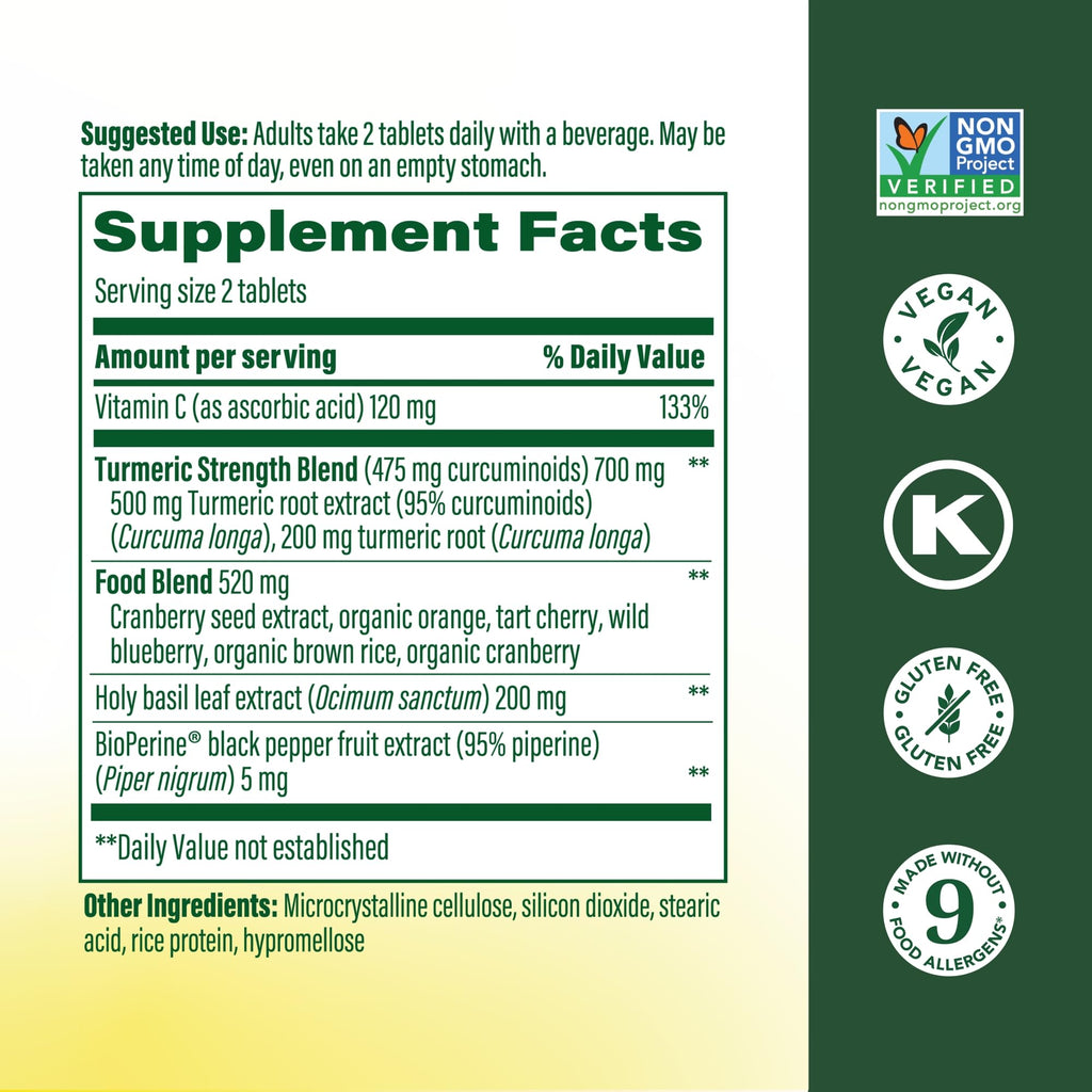 MegaFood Turmeric Curcumin with Black Pepper - Vegan

