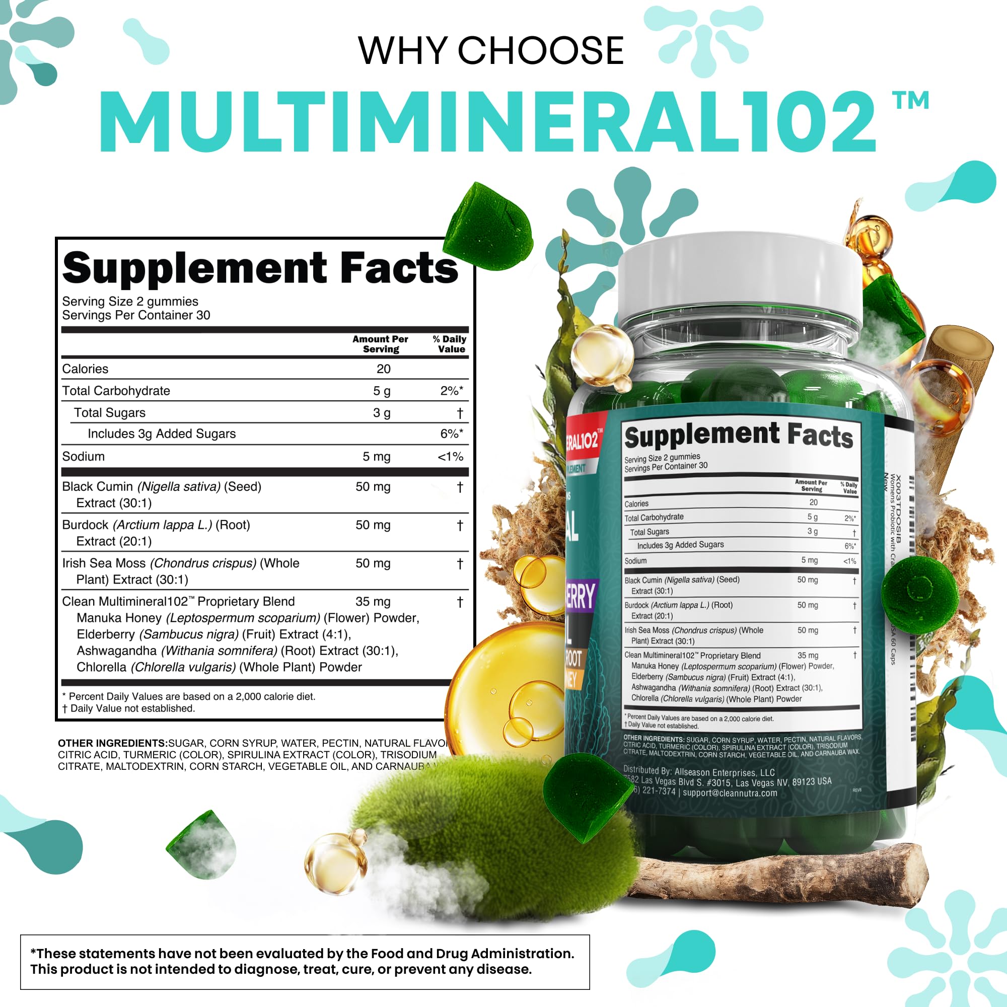 Sea Moss Gummies Multimineral Gummy Vitamins

