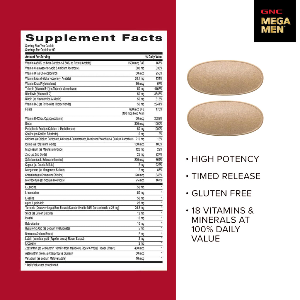 GNC Mega Men Sport Multivitamin | Timed Release Formula

