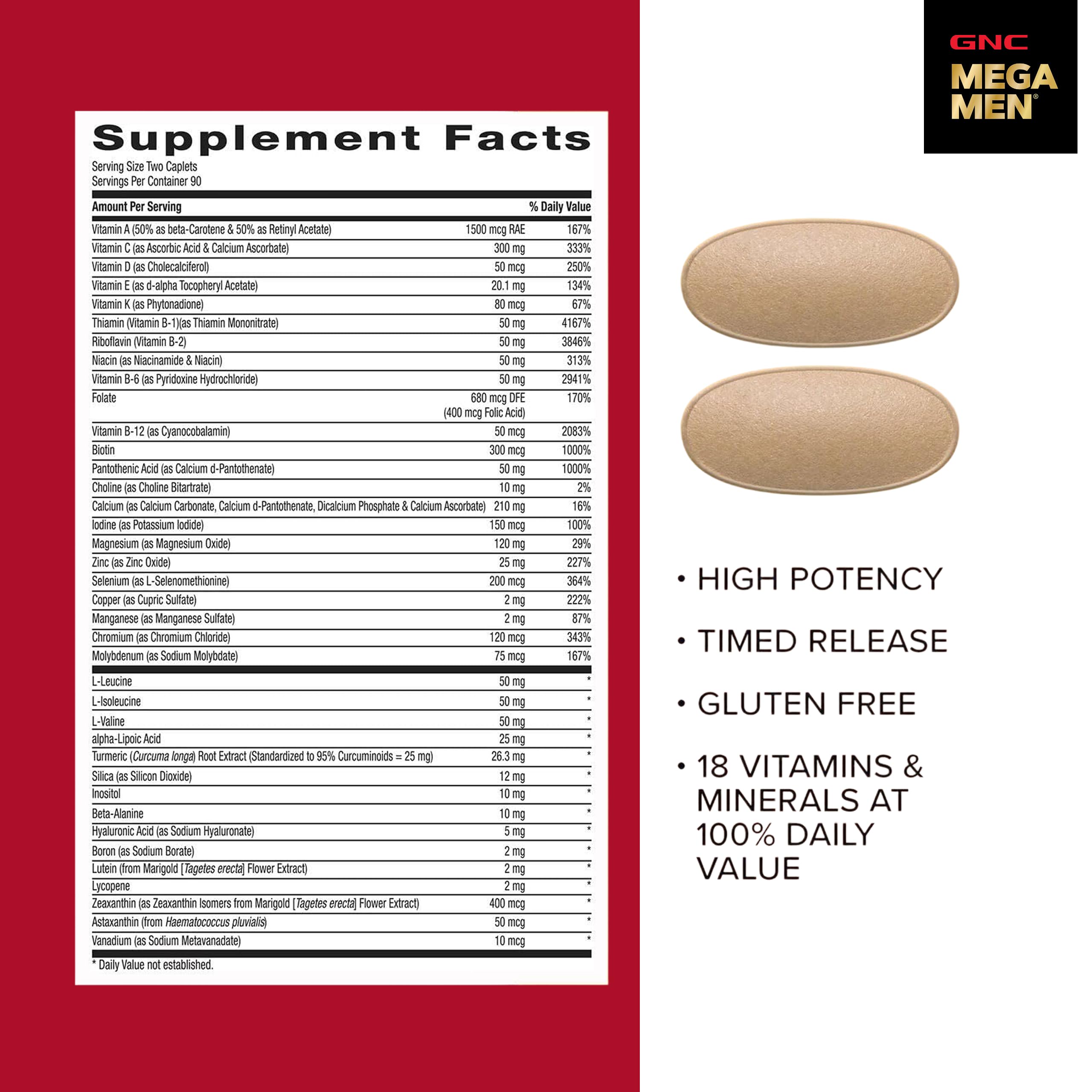 GNC Mega Men Sport Multivitamin | Timed Release Formula

