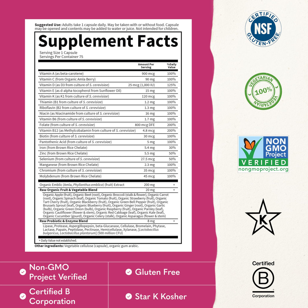 Vitamin Code RAW ONE for Women Multivitamin | Garden of Life

