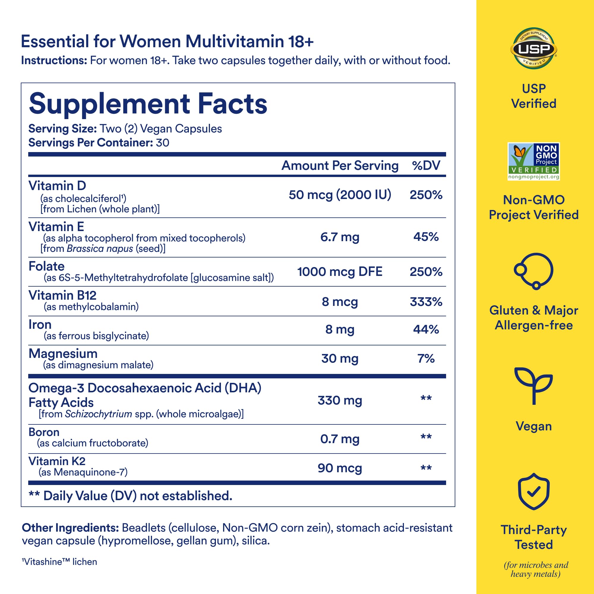 Ritual Women’s 18+ Multivitamin – Vegan & USP Verified


