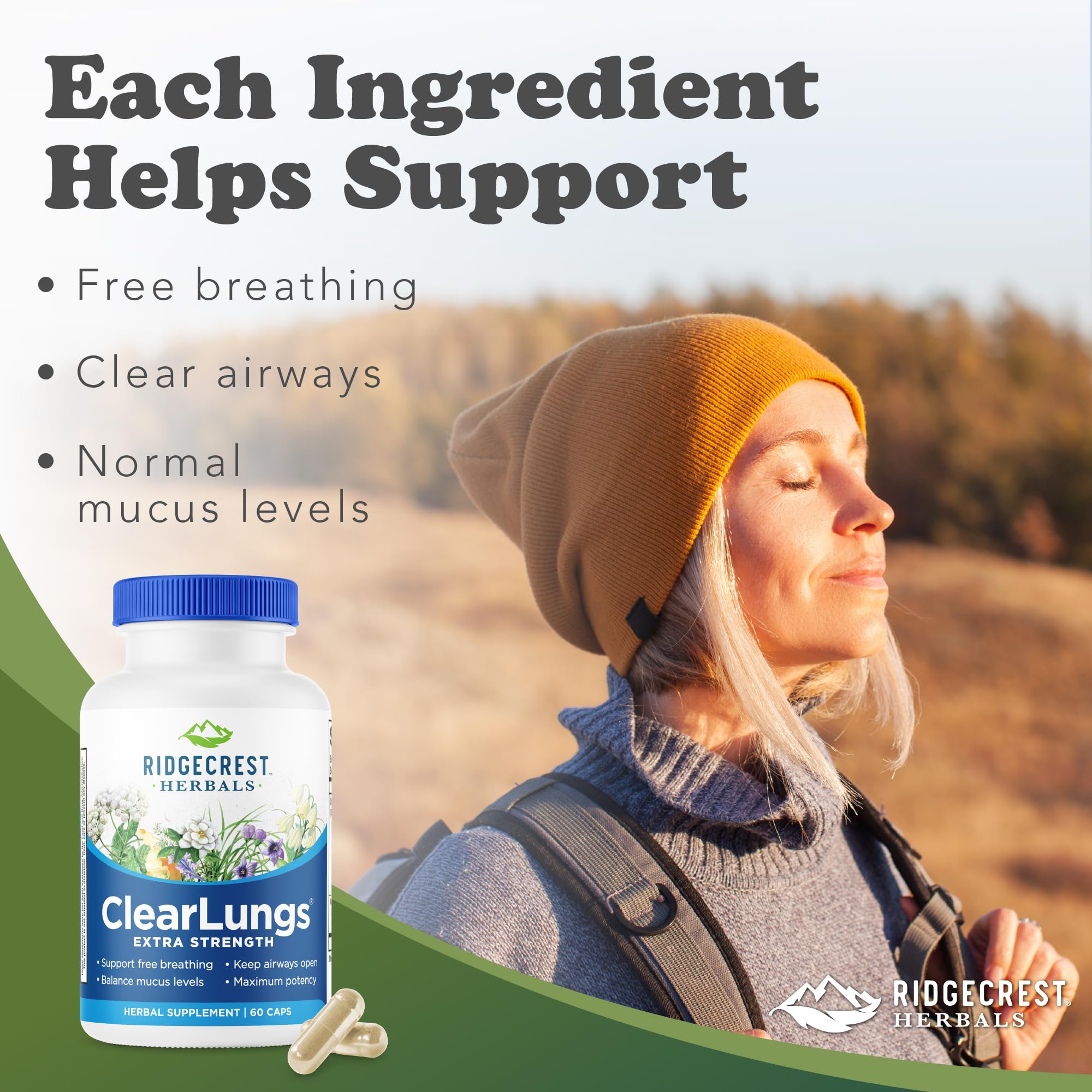 RidgeCrest ClearLungs Extra Strength Daily Lung Support


