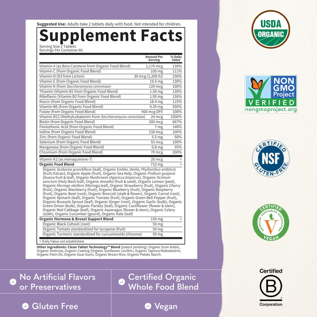 Garden of Life Organic Women's Multivitamin | Energy Support

