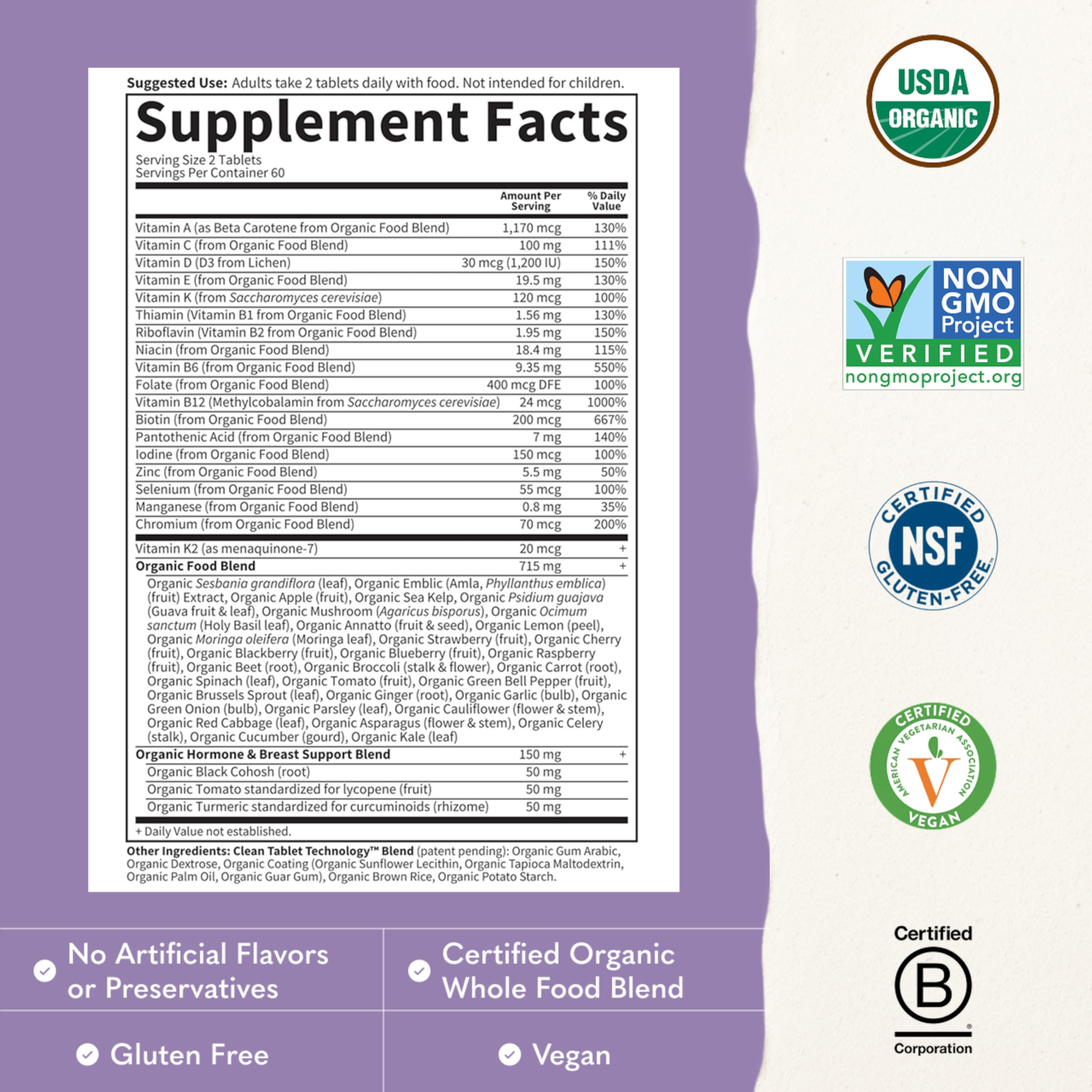 Garden of Life Organic Women's Multivitamin | Energy Support

