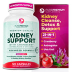 PurePremium Kidney Support Supplement - 21-in-1 Cranberry & Astragalus Detox