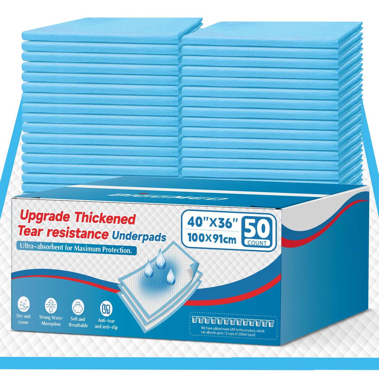 BIGGMED Disposable Bed Pads Large Underpad