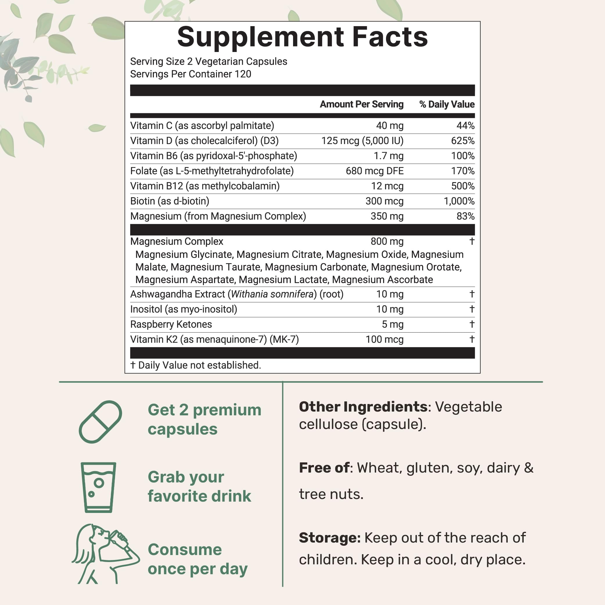 Magnesium Complex for Women | Non-GMO Filler-Free

