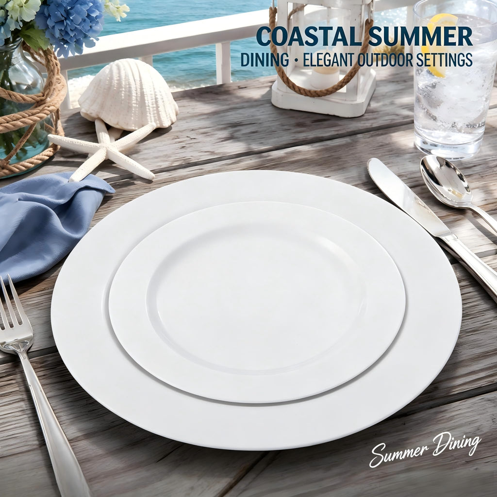 FLOWERCAT Disposable Plates - Heavy Duty Party Plates

