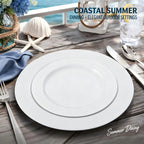 FLOWERCAT Disposable Plates - Heavy Duty Party Plates

