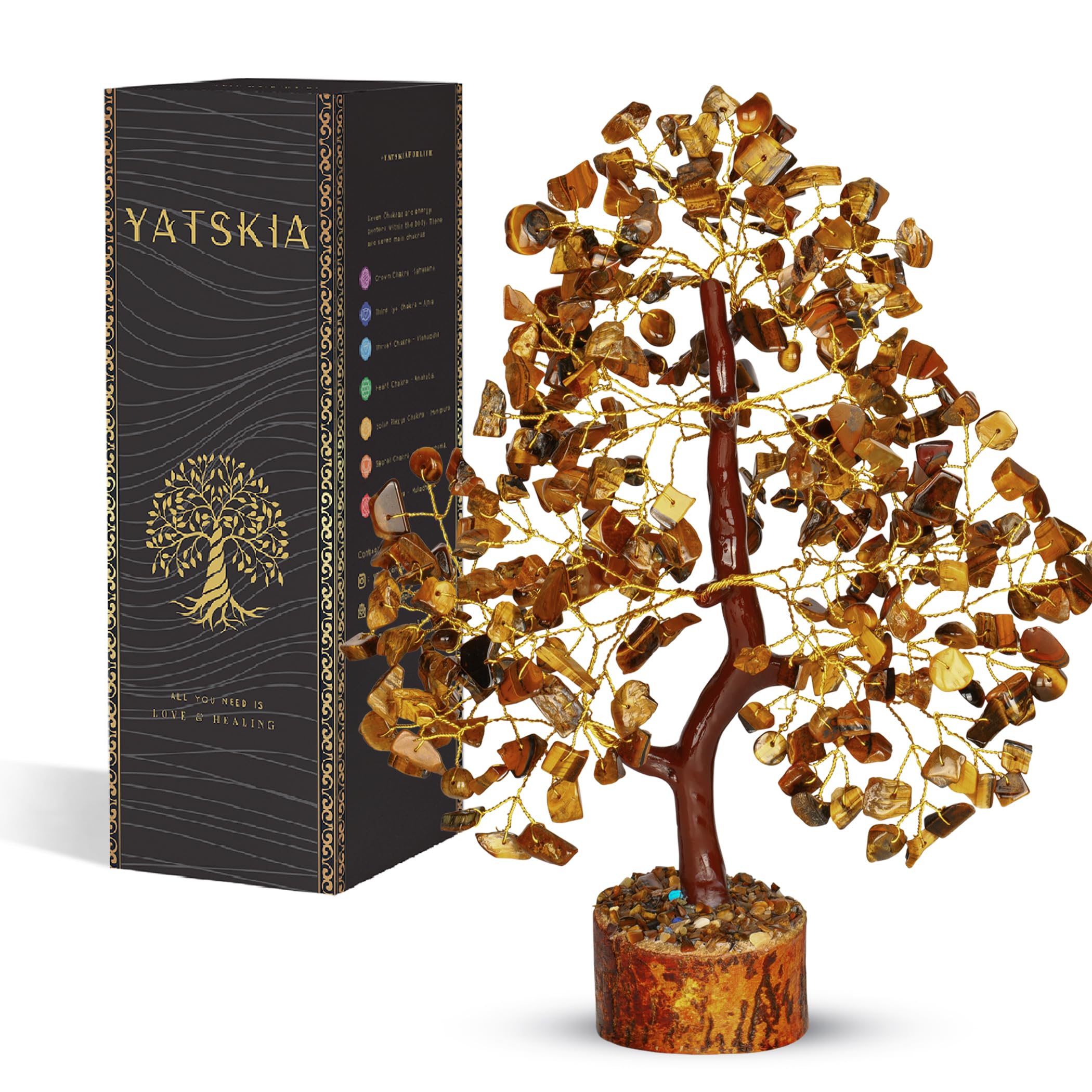 YATSKIA Crystal Tree Sculpture with Natural Crystals