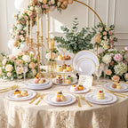 Disposable Plastic Plates with Rim for Parties

