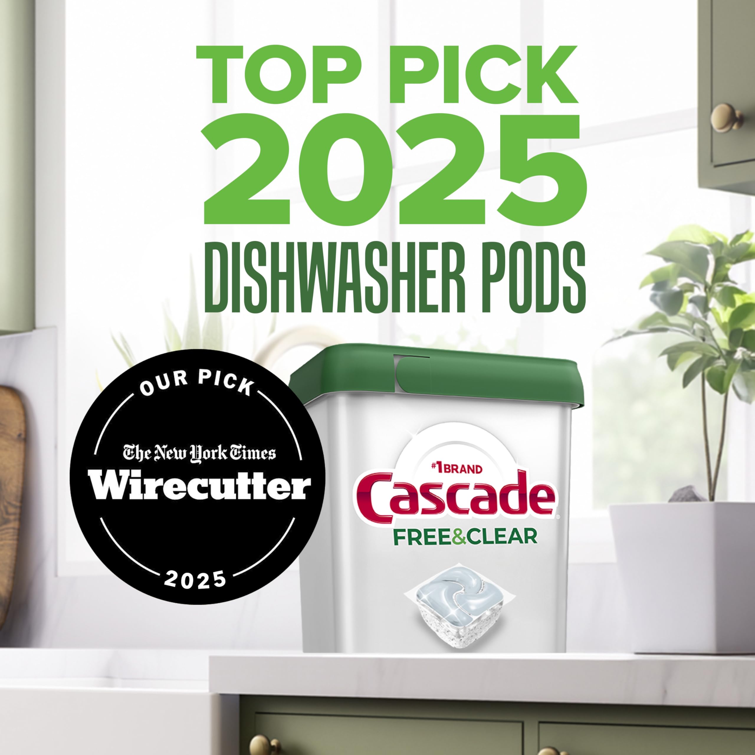 Dishwasher Pods Cascade Free & Clear - Unscented

