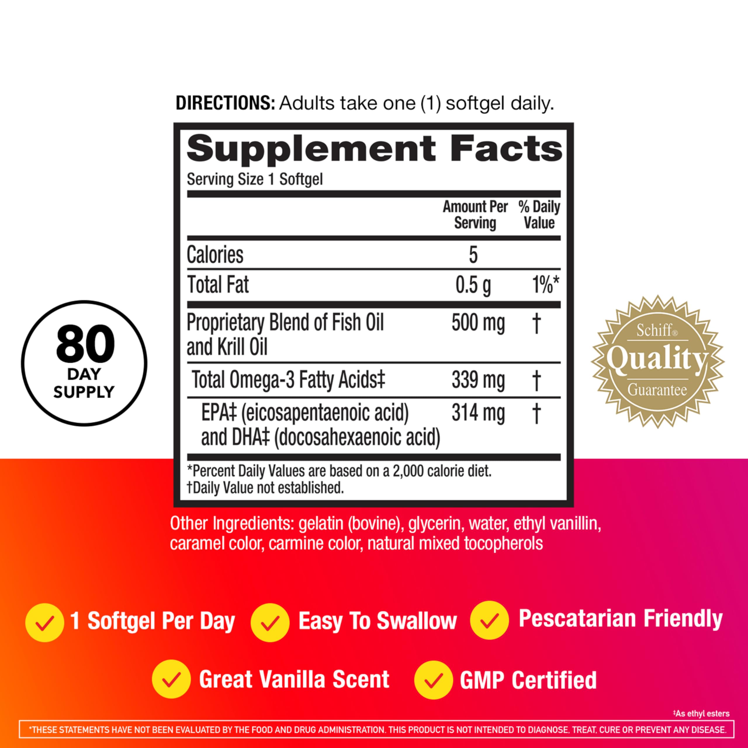 MegaRed Omega 3 Fish Oil & Krill Oil Softgels

