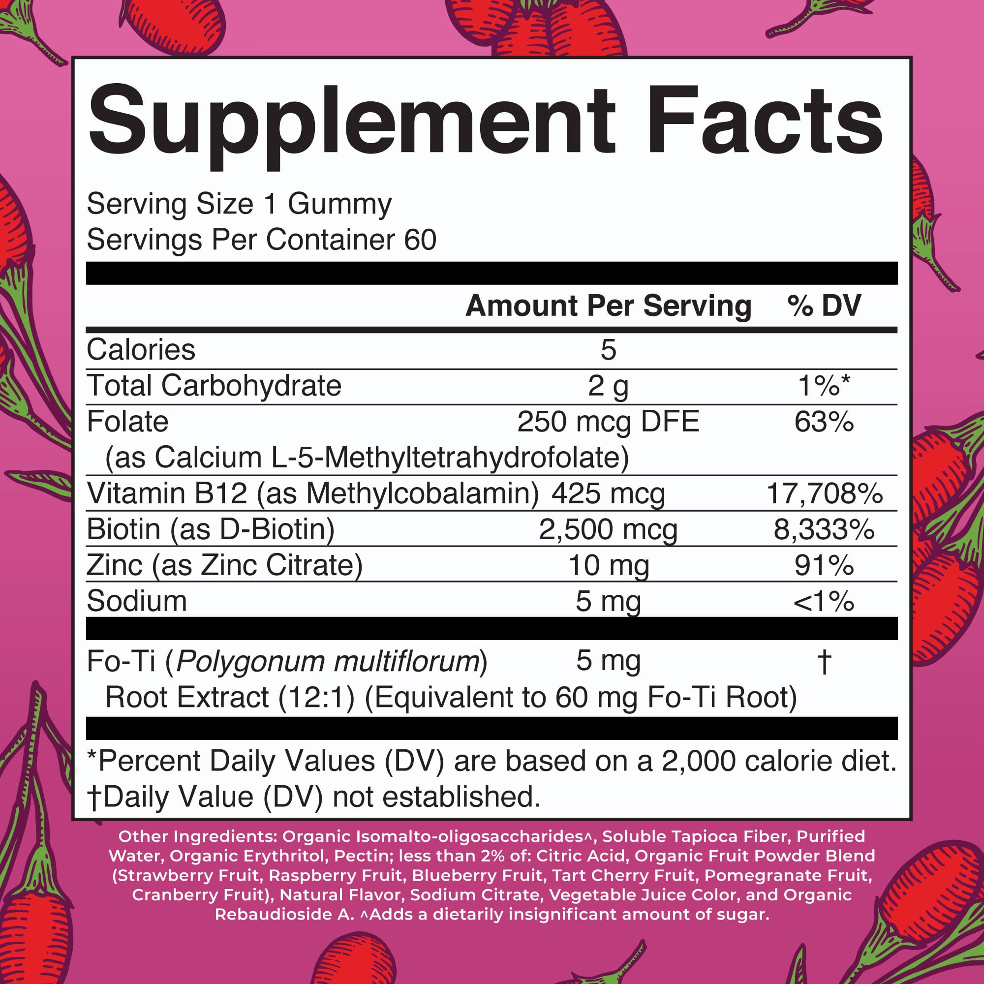MaryRuth's Organics Biotin Gummies - Sugar Free Hair Skin Nails

