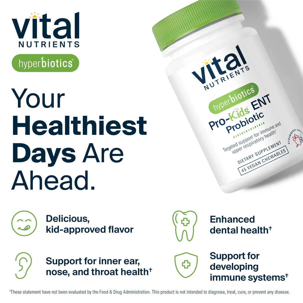 Vital Nutrients Pro Kids Probiotic ENT for Toddler Health

