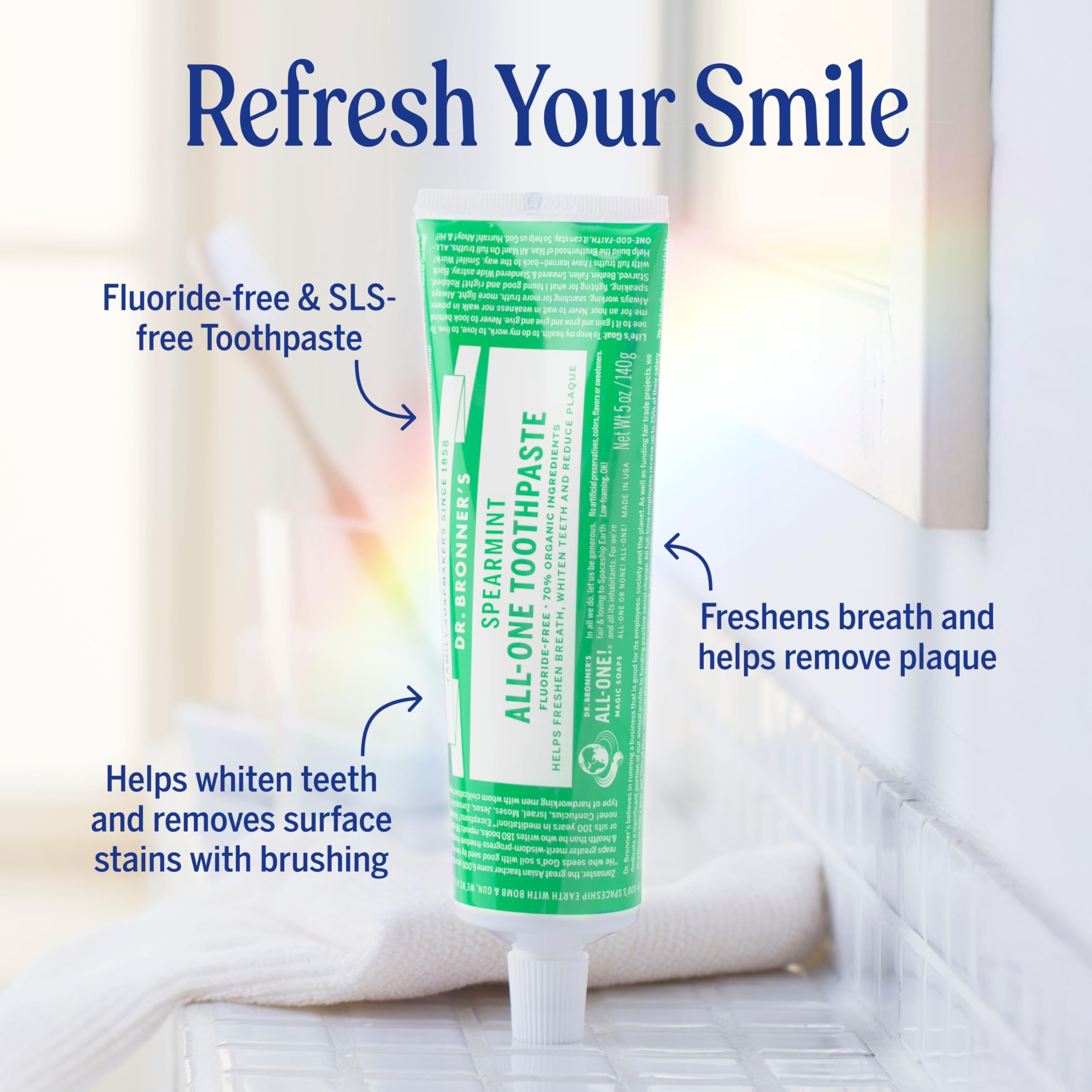 Dr. Bronner’s All-One Fluoride-Free Toothpaste for Adults

