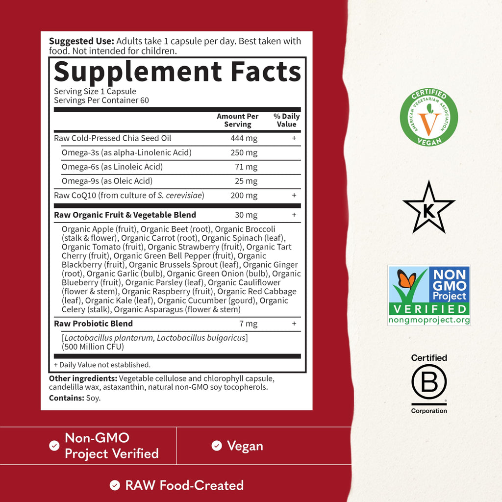 Garden of Life Raw CoQ10 200 mg Softgels

