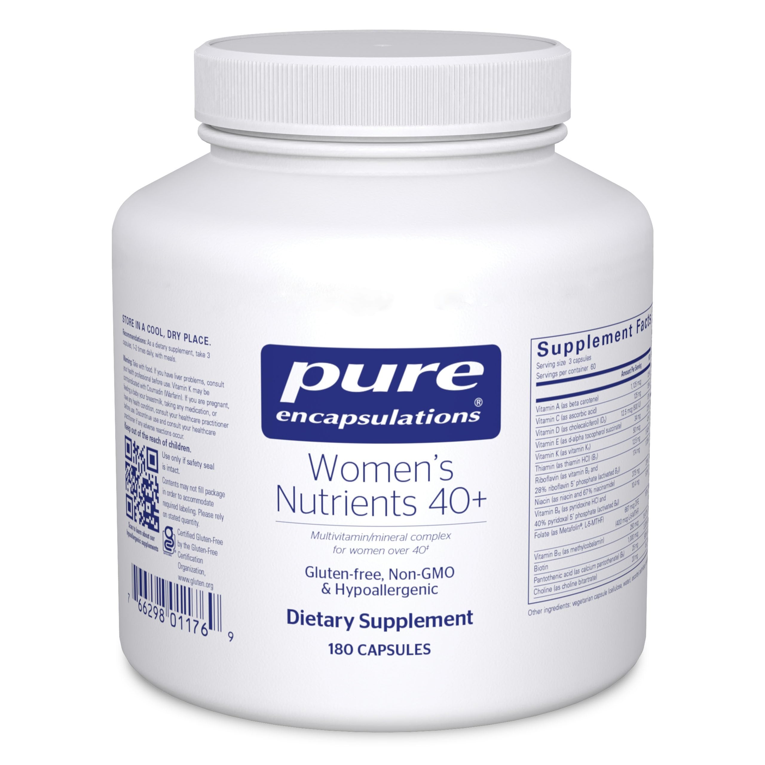 Pure Encapsulations Women's Nutrients 40+ Multivitamin for Urinary & Eye Health

