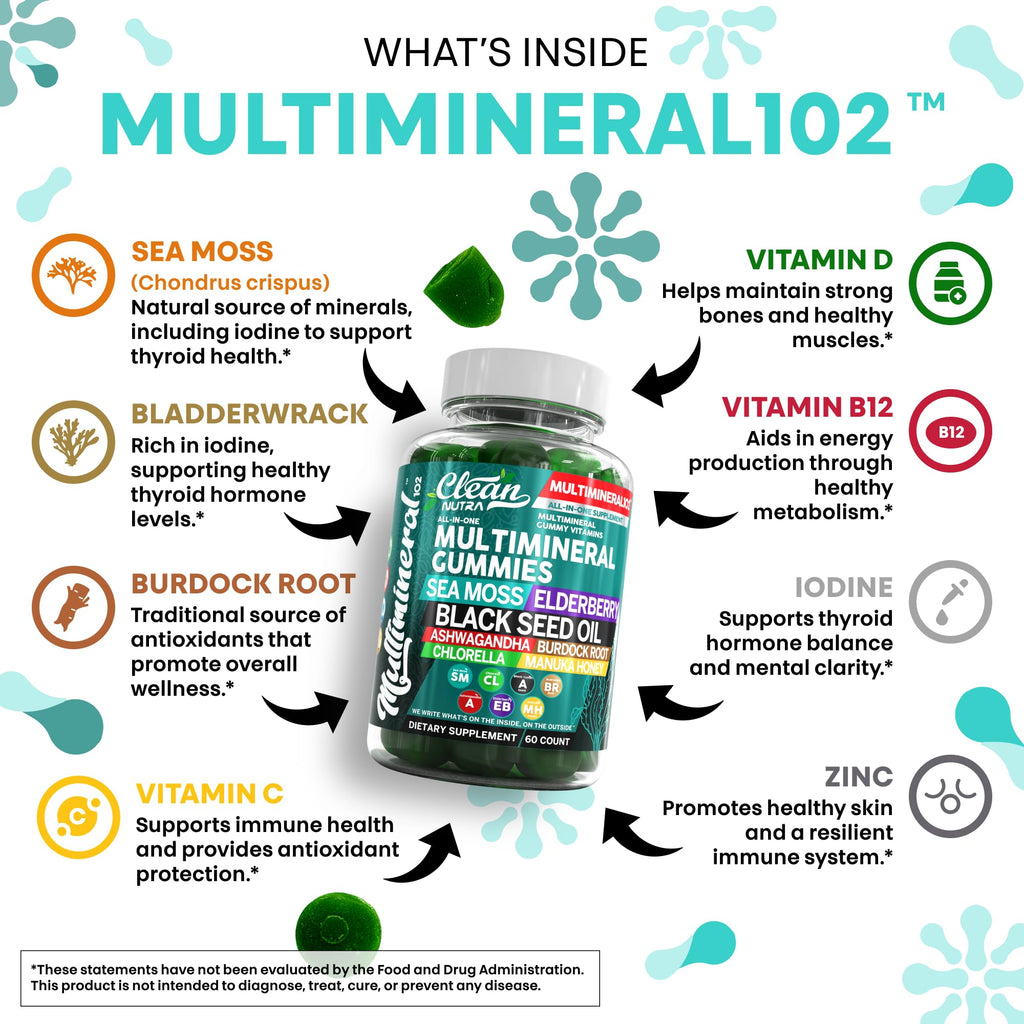 Sea Moss Gummies Multimineral Gummy Vitamins

