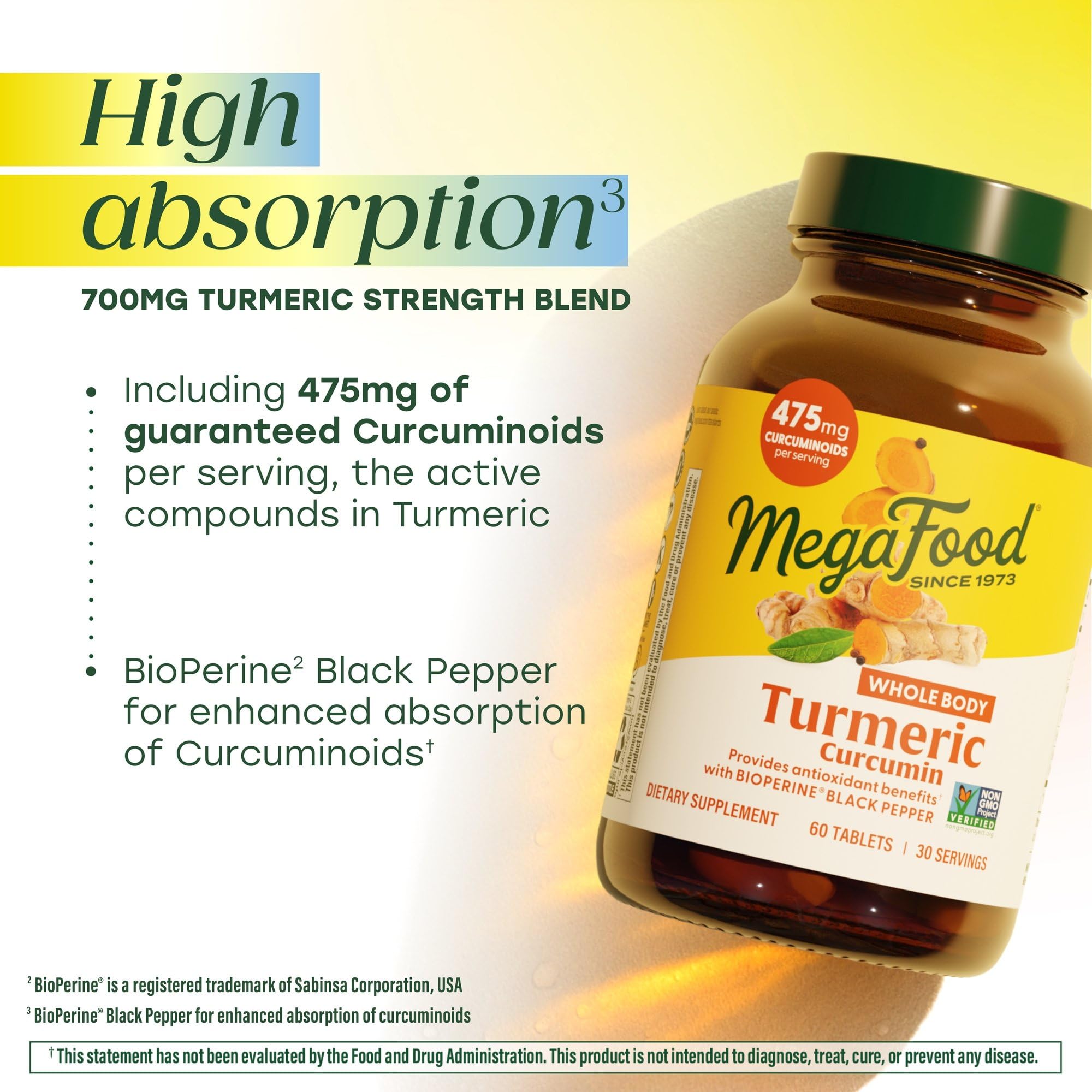 MegaFood Turmeric Curcumin with Black Pepper - Vegan

