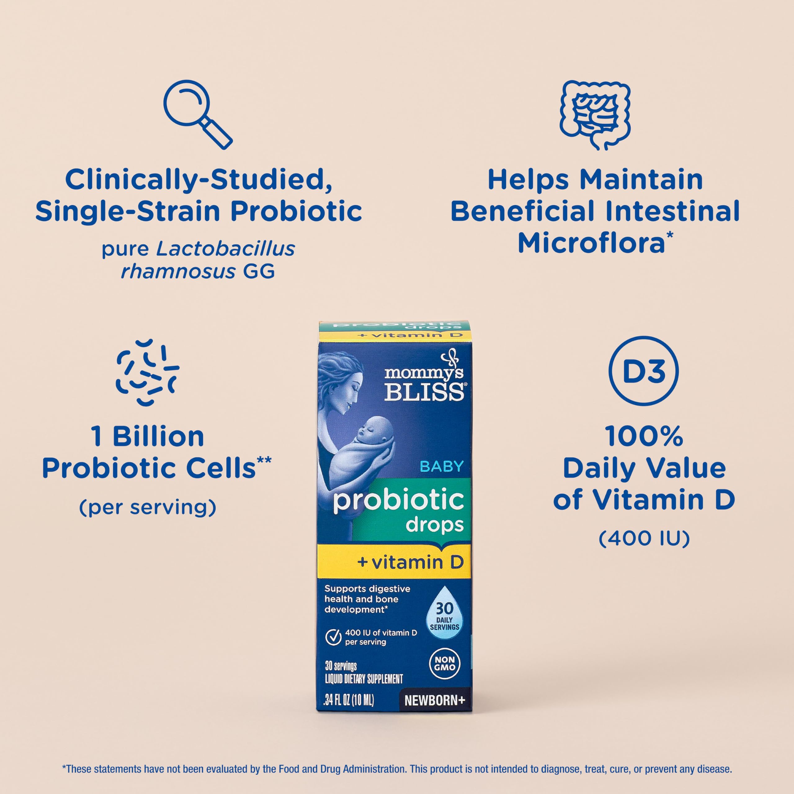 Mommy's Bliss Baby Probiotics + Vitamin D Drops for Infants

