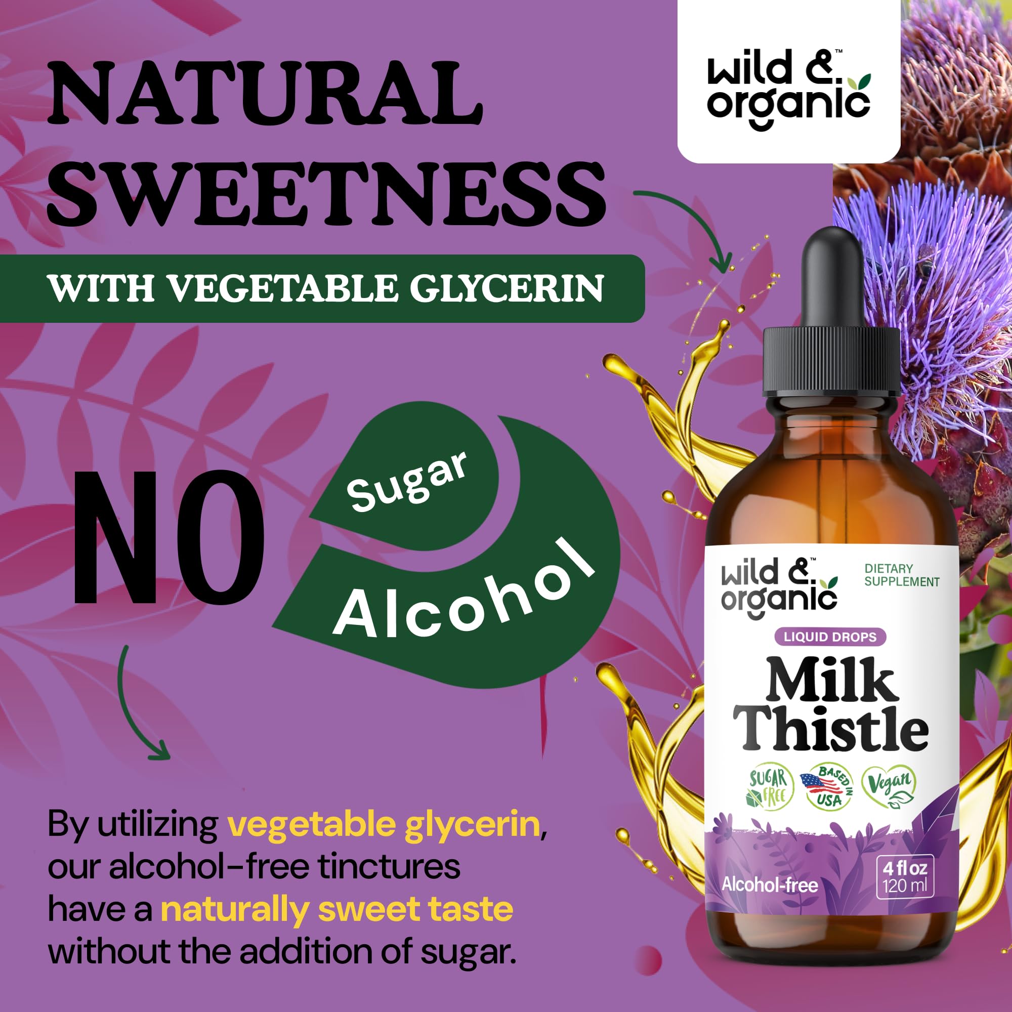 Milk Thistle Liquid Drops – Wild & Organic Liver Support

