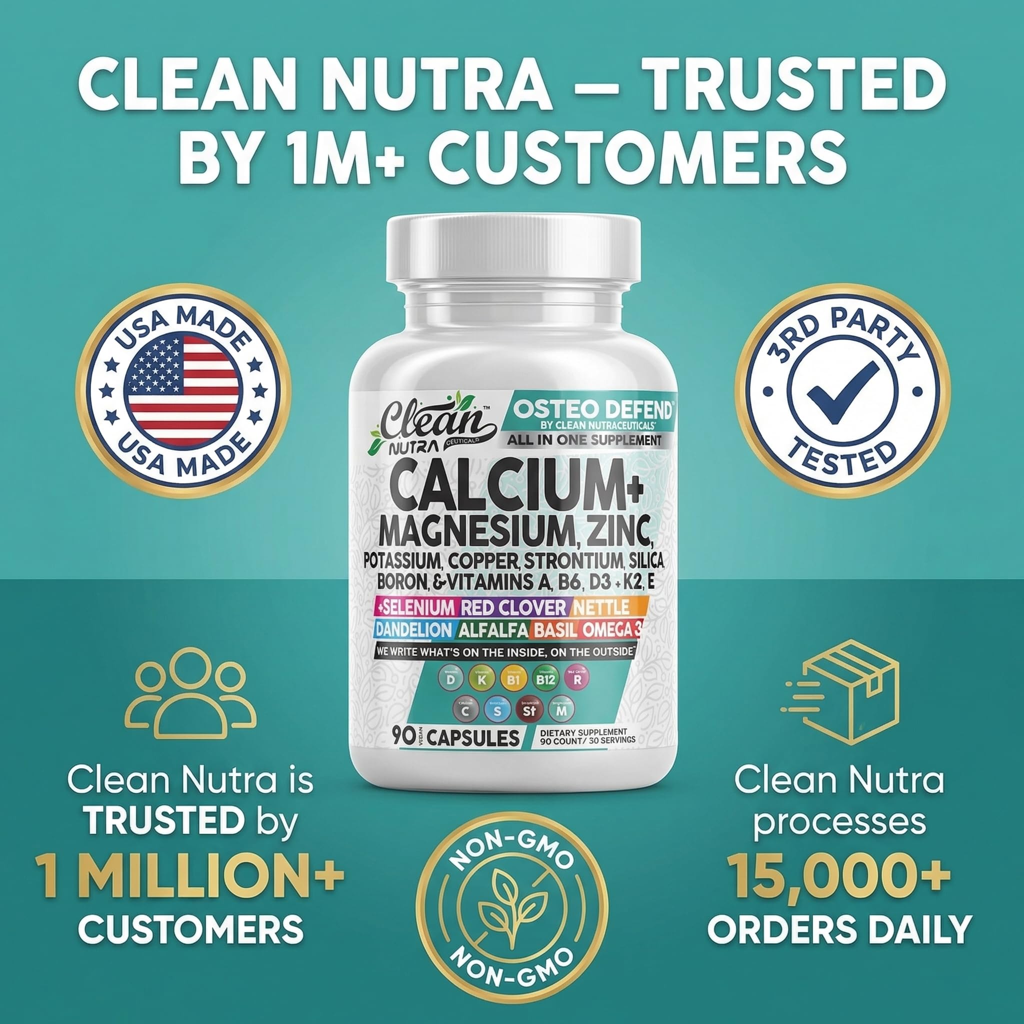 Osteo Defend Calcium Magnesium Zinc Supplement

