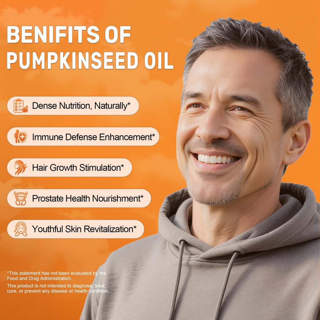 Pumpkin Seed Oil with Saw Palmetto Softgels - Cold-Pressed

