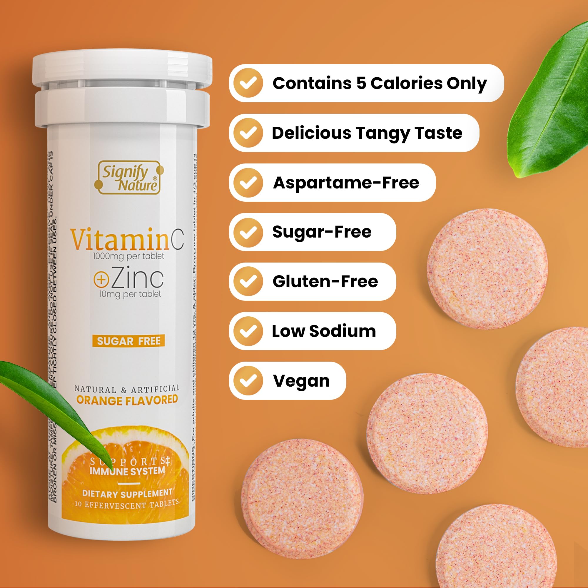 Signify Nature Vitamin C 1000mg Effervescent with Zinc

