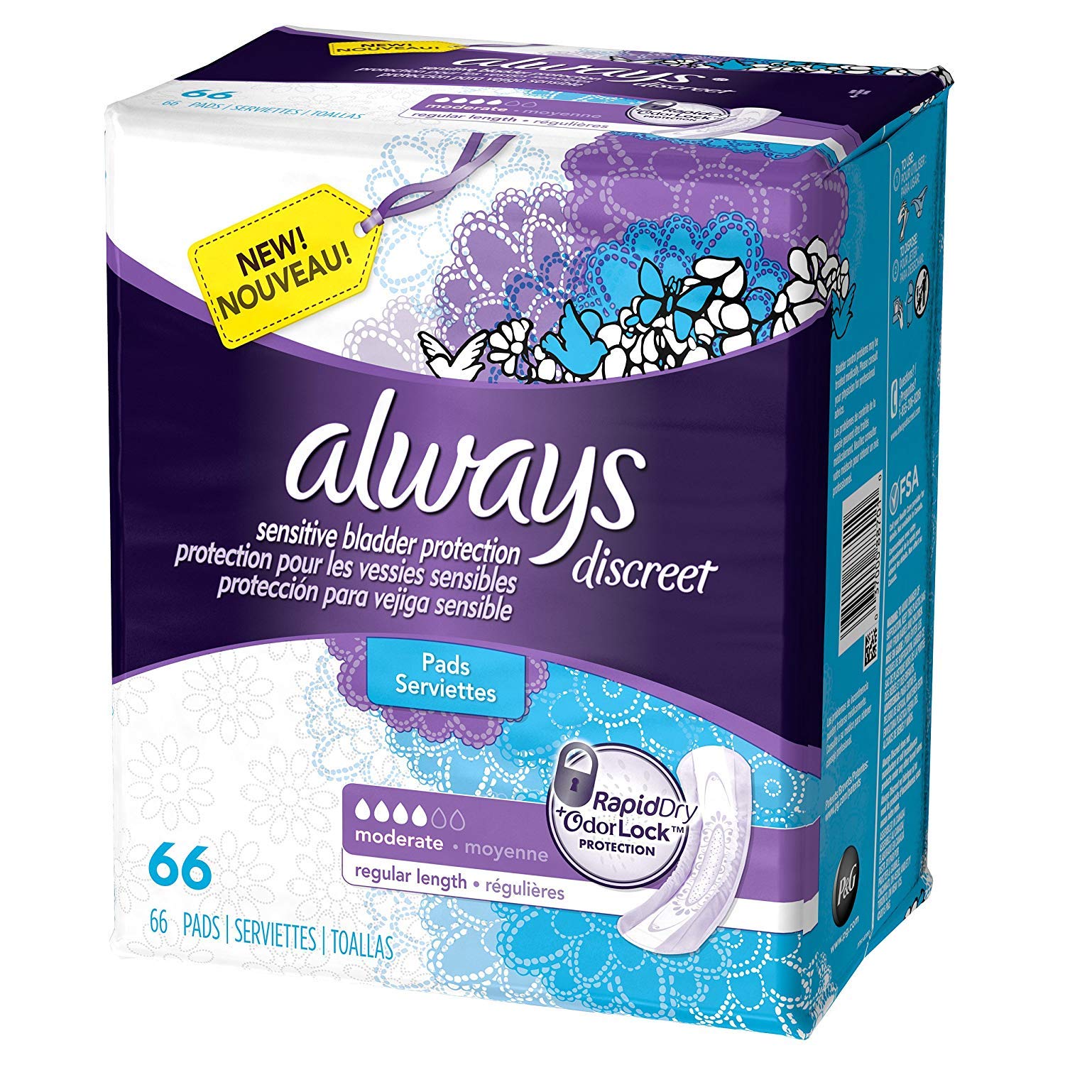 Always Discreet Incontinence Pads - Drier Protection