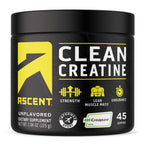 Ascent Clean Creatine Monohydrate Powder Creapure Certified

