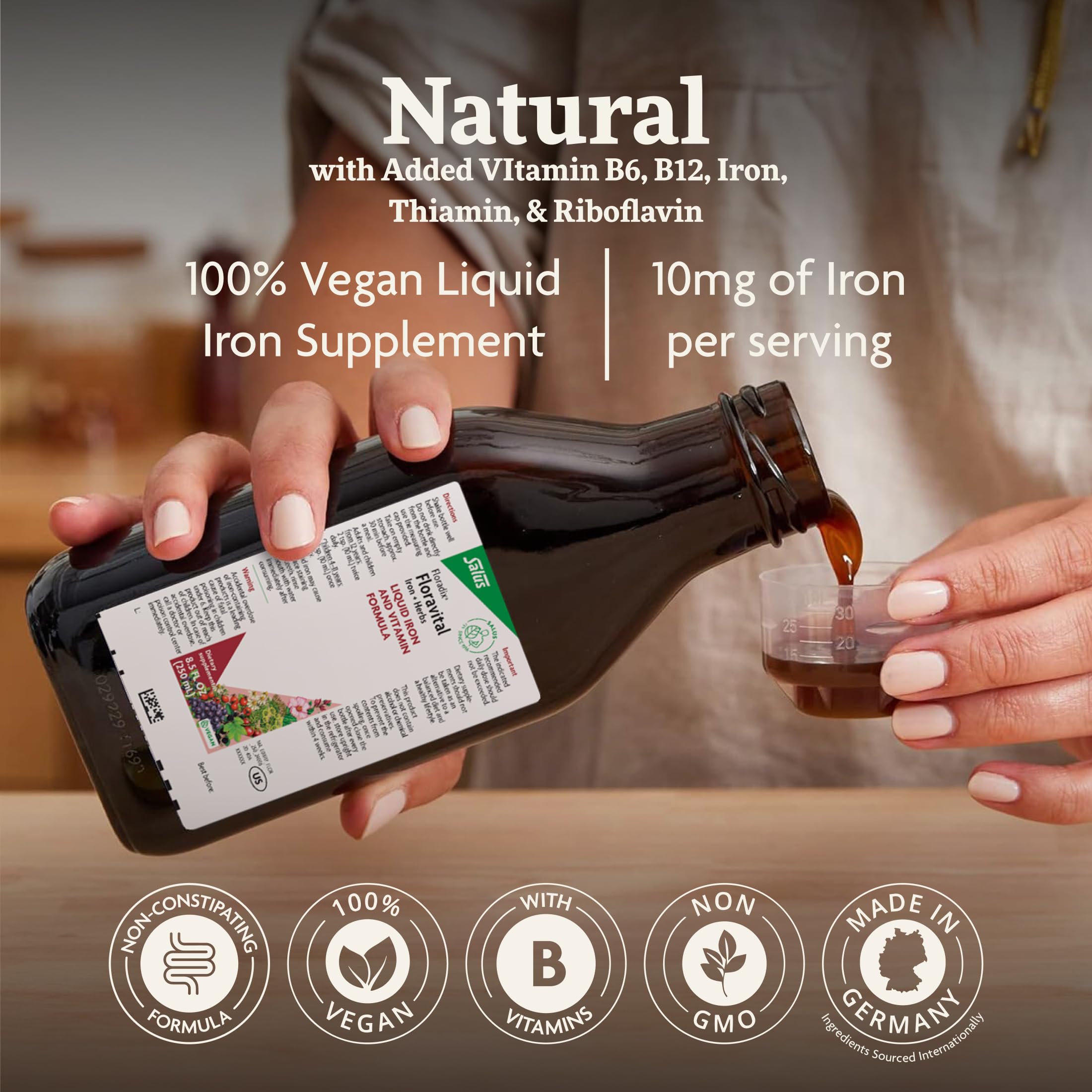 Floravital Liquid Iron Supplement by Salus | Energy Support

